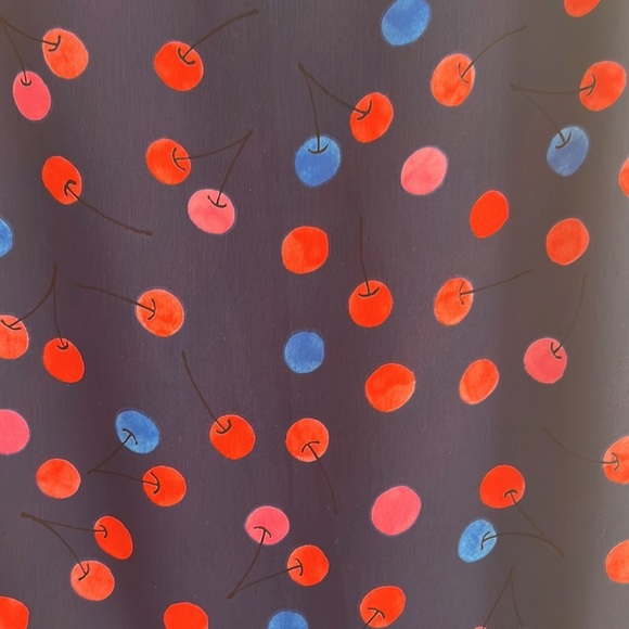 Cynthia Rowley Drop Waist Polka Dot Cherry Mini Dress sz 2 Twee summer girly - Picture 3 of 7